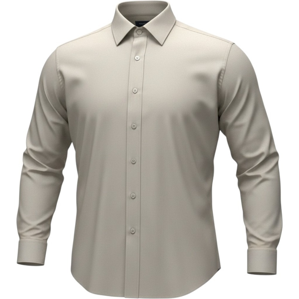 David Taylor Men 16.5 32/33 Tan Full Cut Long Sleeve Button Down Dress Shirt SEO